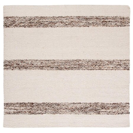 Safavieh 6 x 6 ft. Natura Square Hand Woven Rug Ivory & Brown NAT321A-6SQ